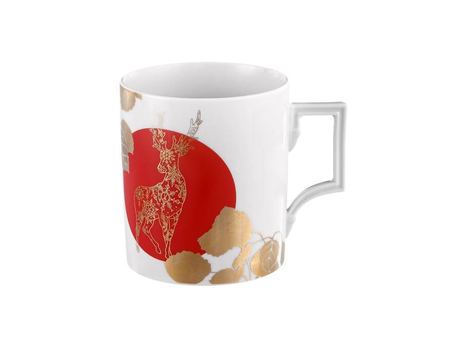 MUG Collection Henkelbecher "Hirsch" rot