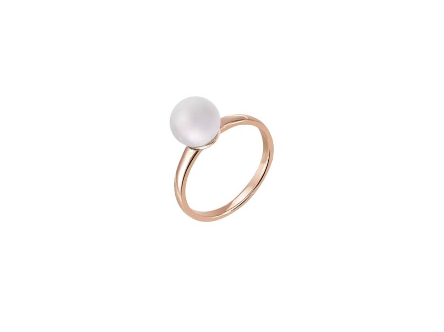 Pearl Collection Pure Ring Roségold mit weißer Perle aus Meissener Porzellan®