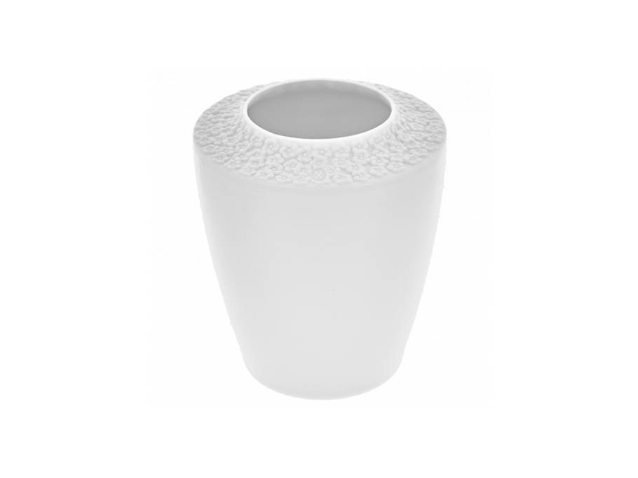 Vase Royal Blossom Biskuit weiß 12,5 cm