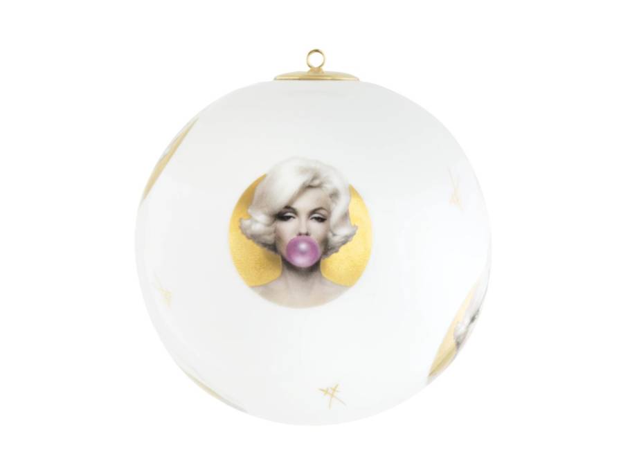 Baumschmuck X Michael Moebius "Legends blowing Bubbles" Marilyn Monroe Gold
