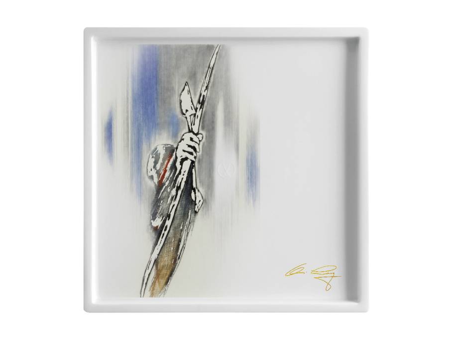 Platte 25 x 25 cm Juwelier Roller Art Edition "Christian Lang, Im Visier" limitiert