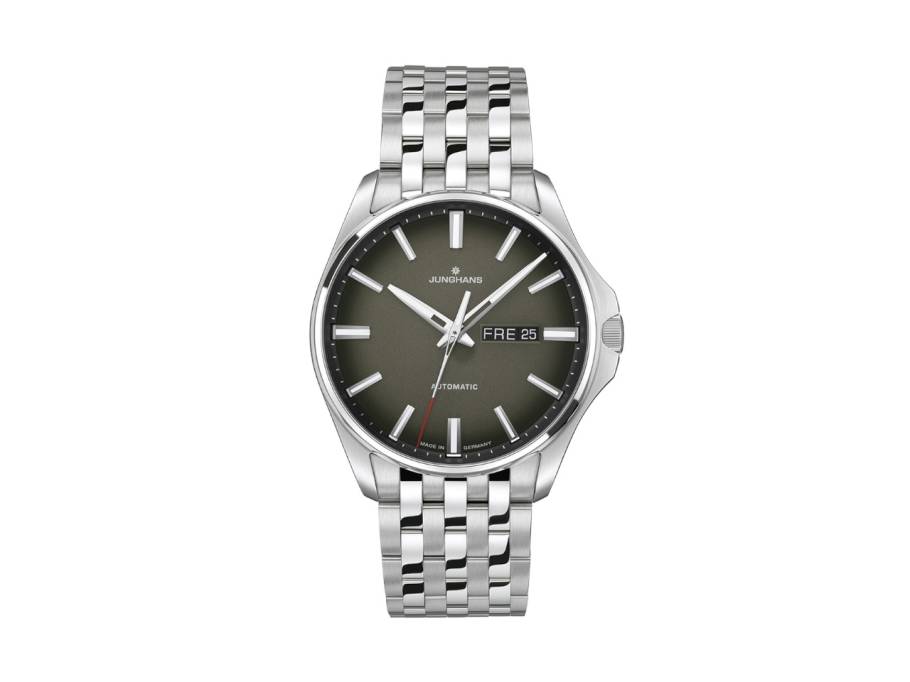 Meister S Automatic Edelstahl 40mm olivgrünes Zifferblatt Metallband