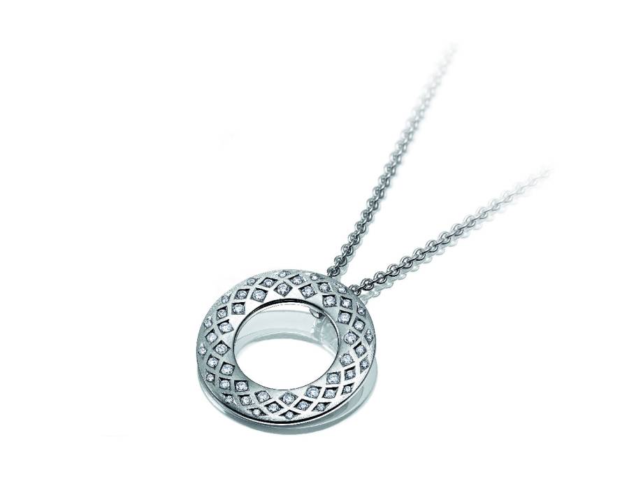 Collier Weißgold mit Brillanten 0,470ct