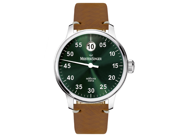 Salthora Meta Springende Stunde dunkelgrün Vintage Sattelleder