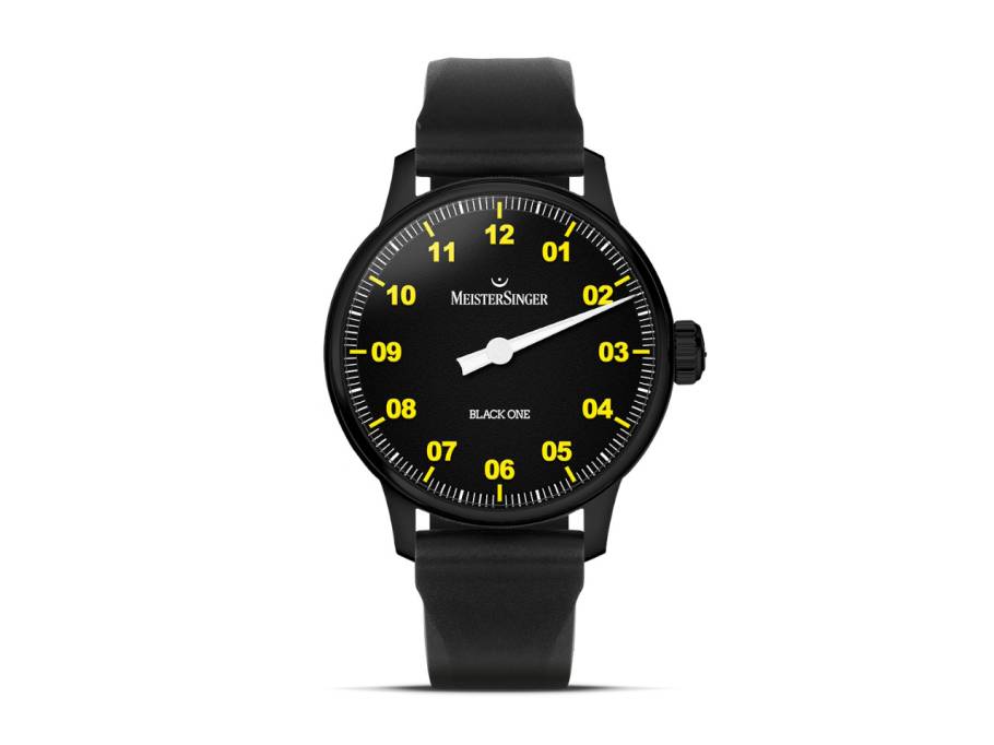 Black One Limited Edition Automatik Edelstahl Schwarz-DLC 41,5mm schwarzes Zifferblatt schwarzes Kautschukband