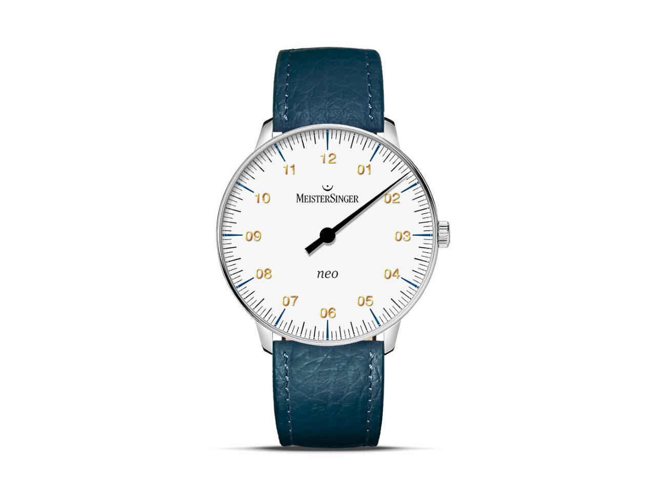 MeisterSinger Neo Automatik Edelstahl 36mm weißes Zifferblatt