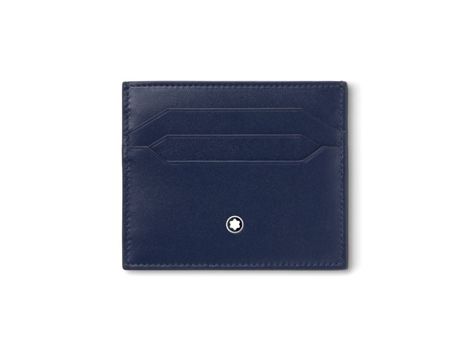 Meisterstück Kartenetui 6cc Leder Blau