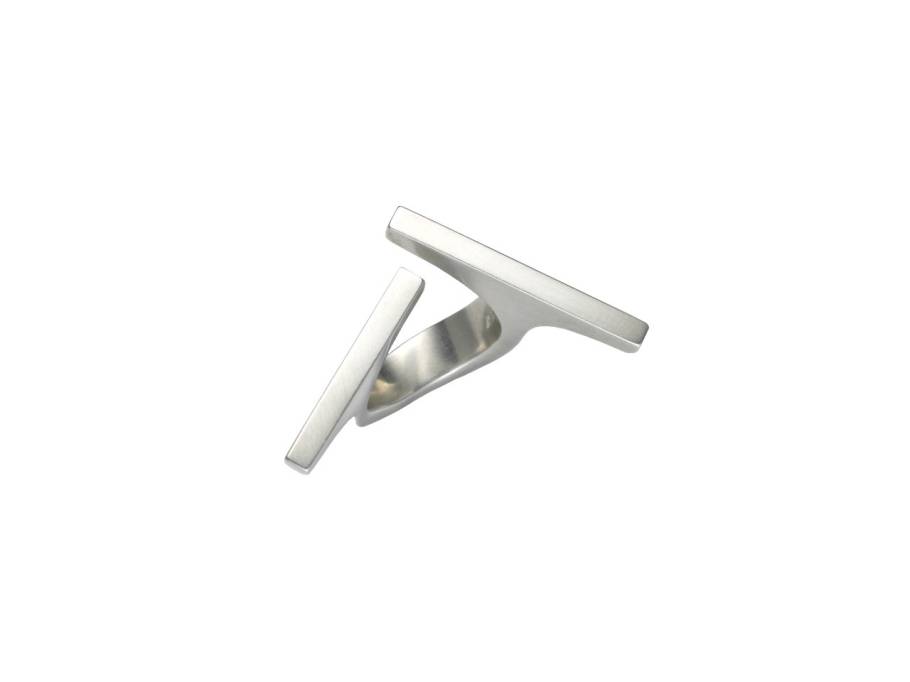 Mikado Ring Silber mattiert
