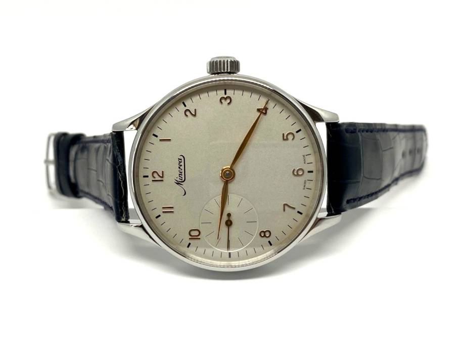 Minerva 140th Anniversary Edelstahl Lederband Occasion