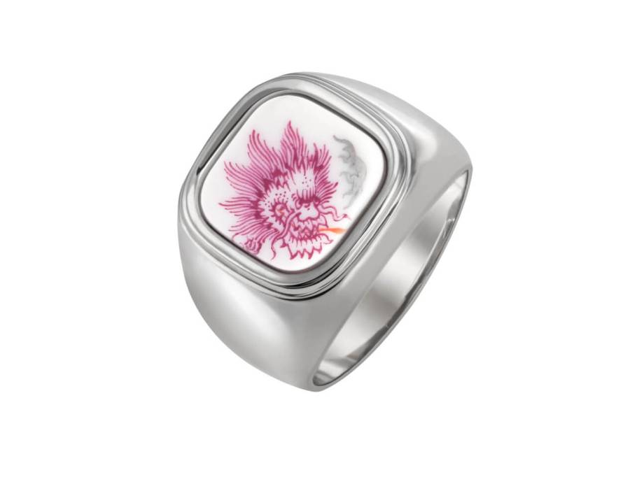  Ring "Ming-Drache Purpur"