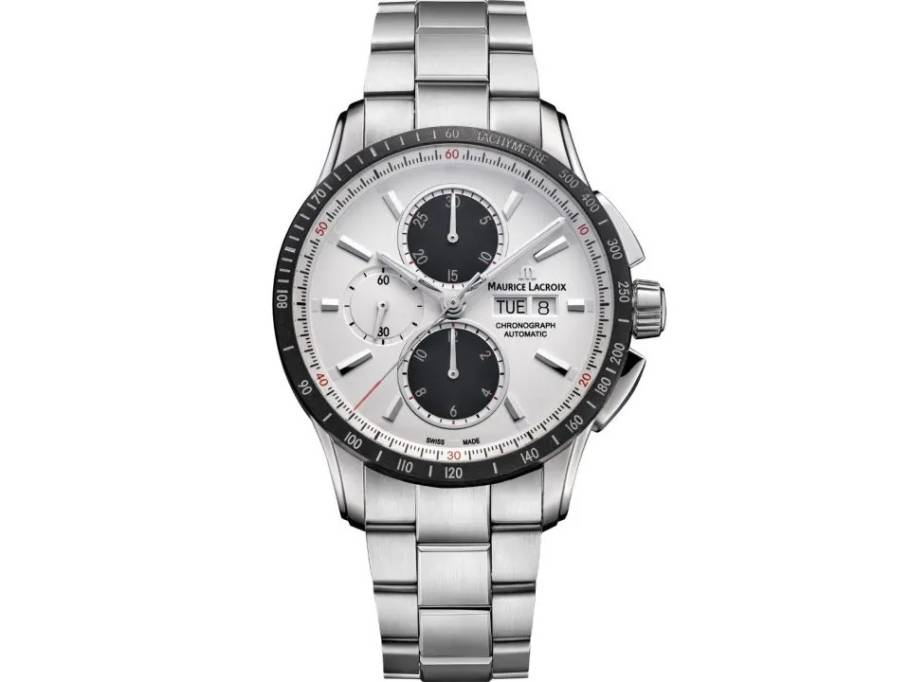  Pontos S Chronograph weiß Metallband