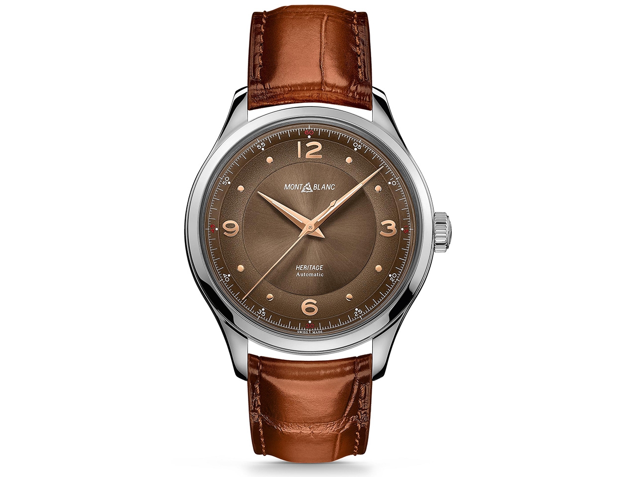 Montblanc Heritage Automatik 40 mm Edelstahl braunes Lederband kaufen 