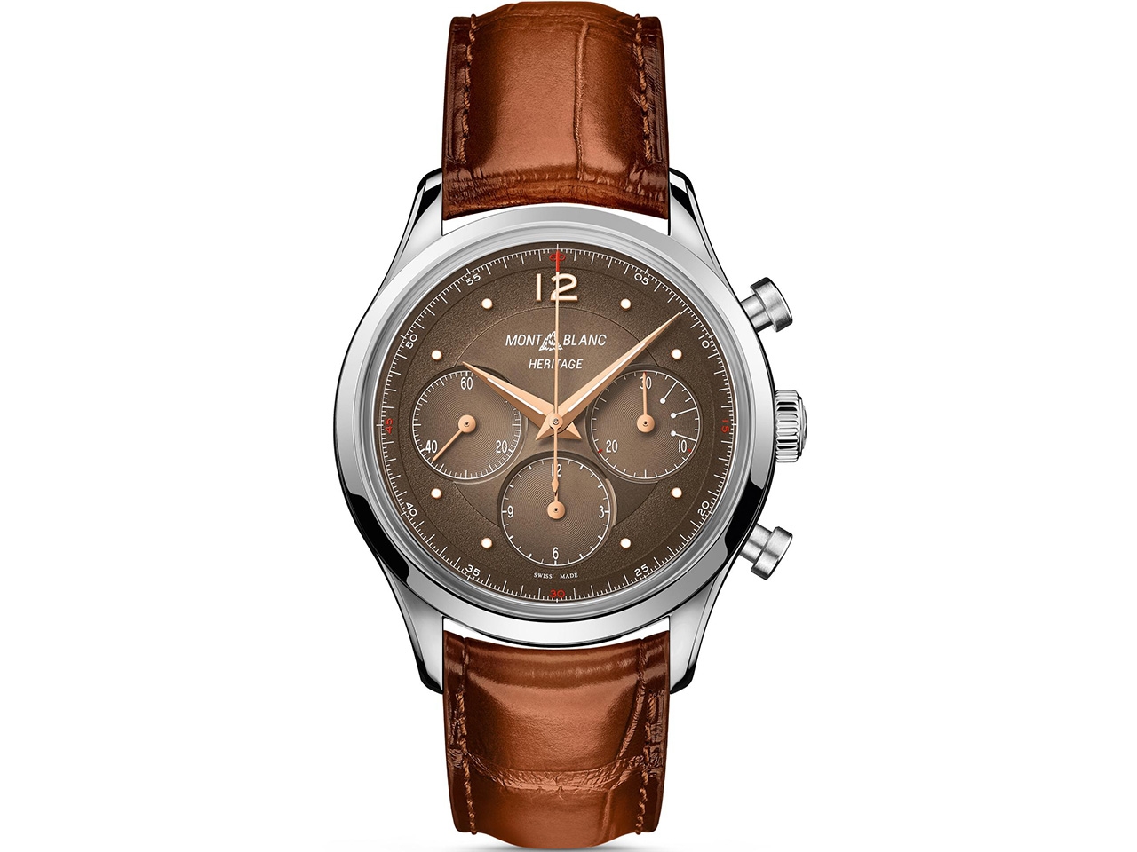 Montblanc Heritage Automatic Chronograph 41 mm Edelstahl braunes  