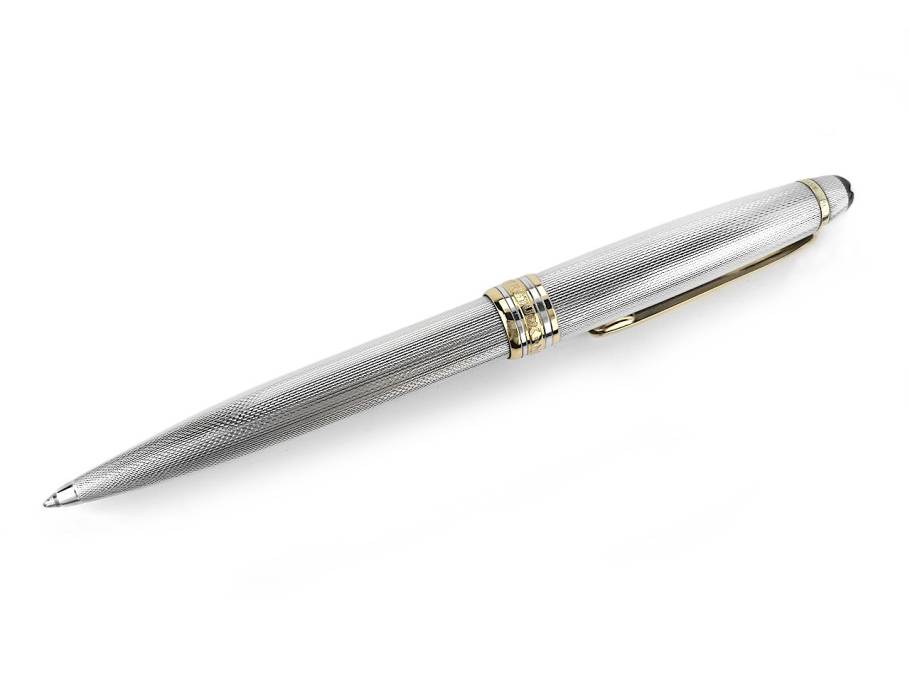 Meisterstück Solitaire Sterling Silver Classique Kugelschreiber Feinkorn Guilloche 1646 Occasion