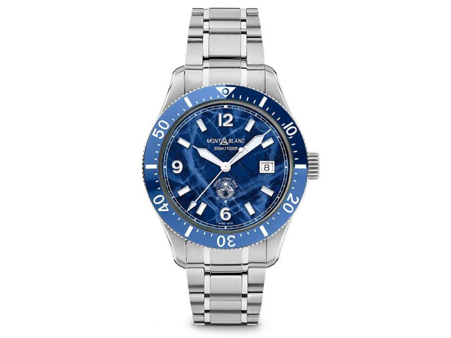  1858 Iced Sea Automatic Date blau Metallband