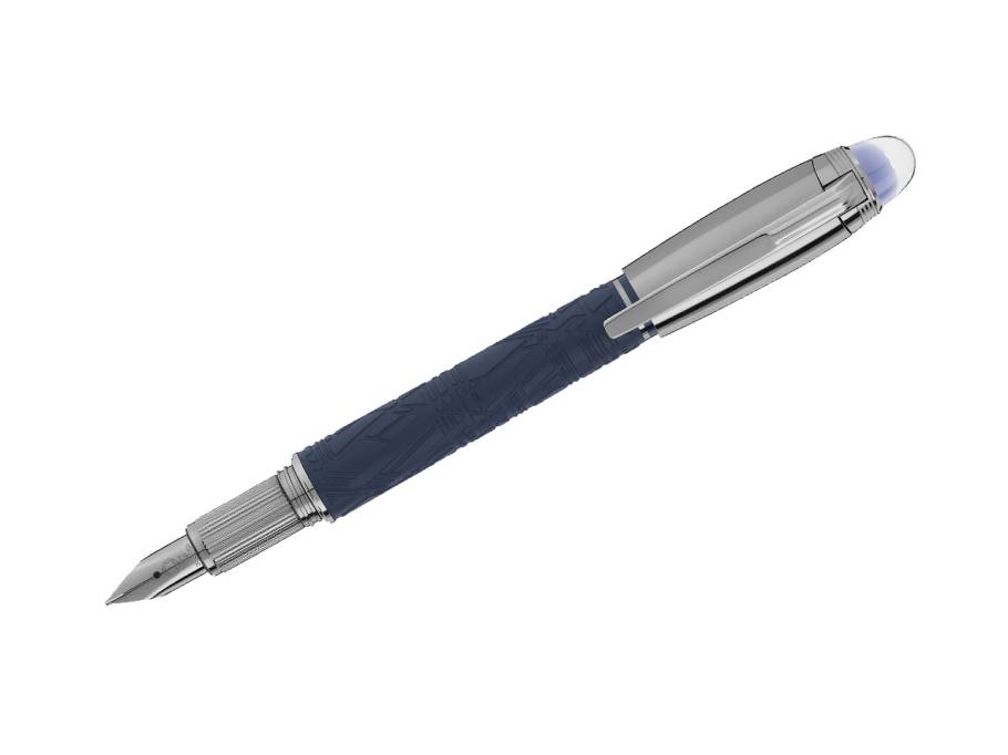 StarWalker SpaceBlue Doué Füllfederhalter Blau Edelharz rutheniert 