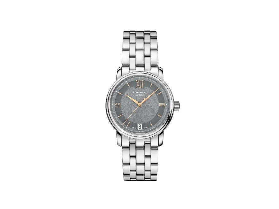 Tradition Automatic Date Edelstahl 32mm graues Zifferblatt Metallband