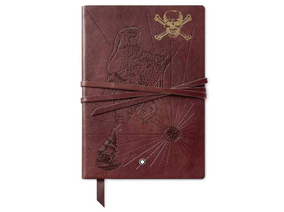 Writers Edition 2023: Robert Louis Stevenson "Die Schatzinsel" Notizheft #146 klein braunes Leder liniert