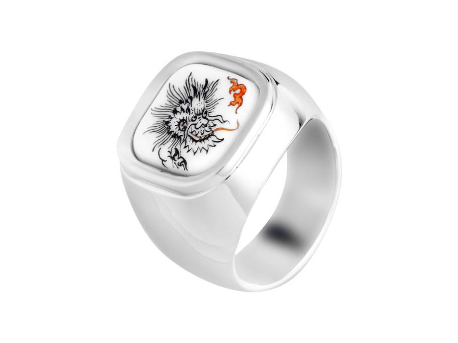 Ring "Ming-Drache Schwarz"