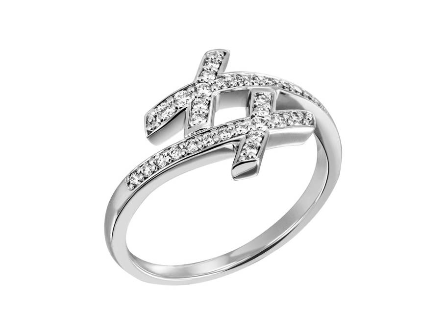 Swords Ring Weißgold mit Brillanten