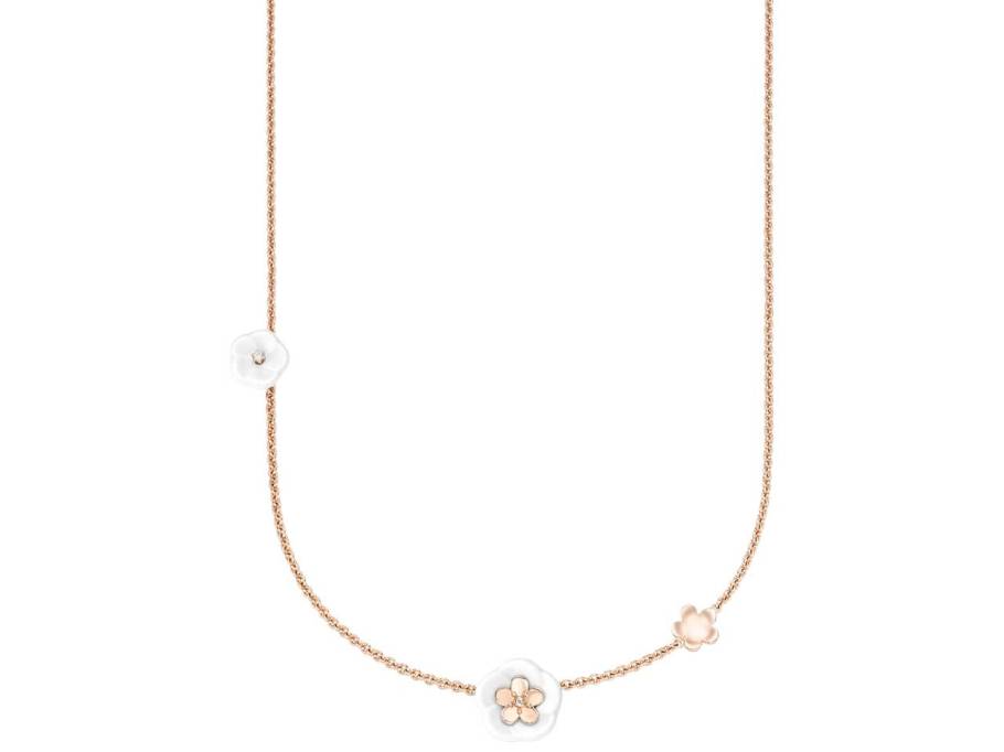 Blossom Blütencollier Roségold mit Brillanten 
