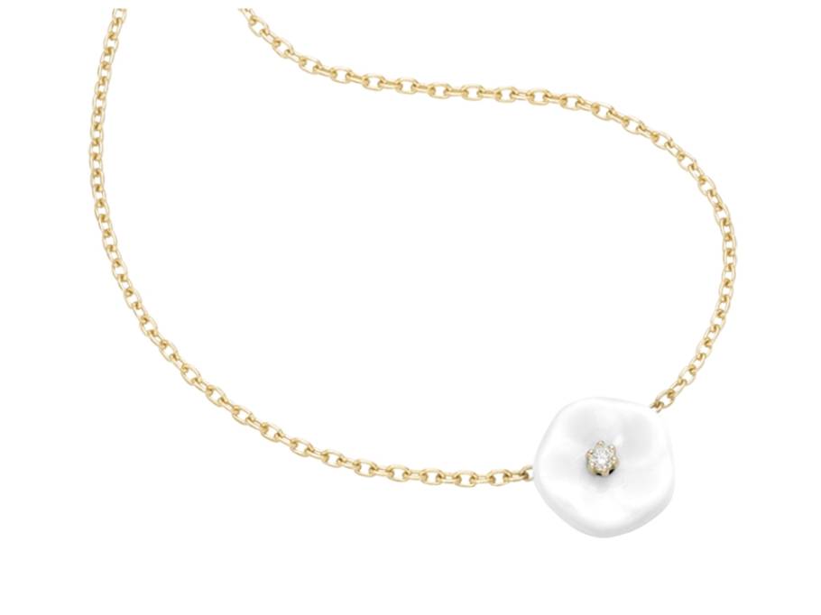 Blossom Blütencollier  Blüte S Gelbgold mit Brillanten 