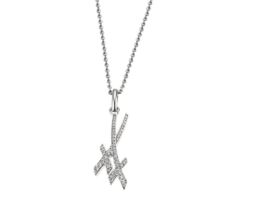 Swords Collier Weißgold mit Brillanten groß