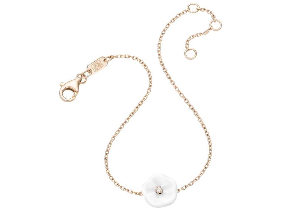 Blossom Blütenarmband 1 Blüte Roségold mit Brillanten