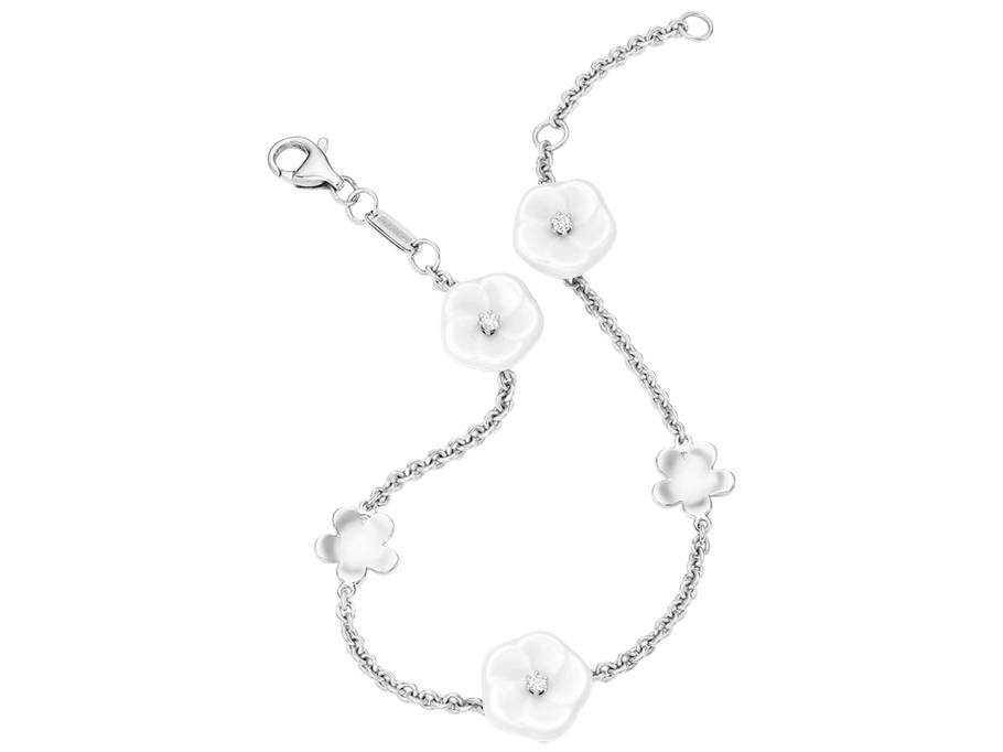 Blossom Blütenarmband Weißgold mit Brillanten