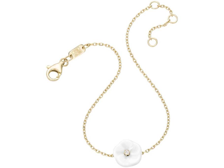 Blossom Blütenarmband 1 Blüte Gelbgold mit Brillanten 