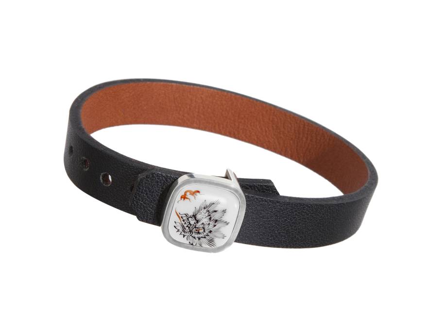 Lederarmband Ming-Drache Schwarz