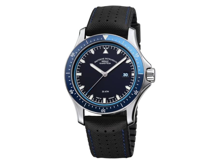 Promare Go Datum Herrenuhr Leder- Kautschukband
