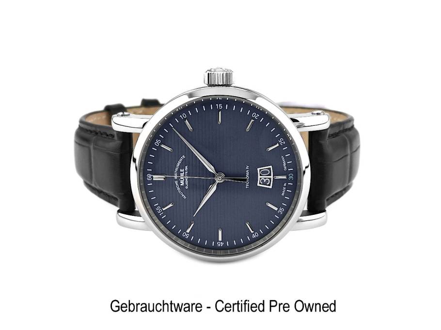 Teutonia IV Großdatum Edition 1994 Automatik 41mm Lederband M1-44-75-1994-LB Full Set mit Garantie Occasion Neu