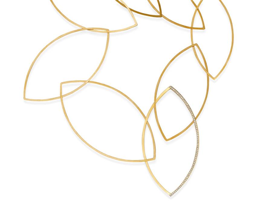  Collier Spitzbogenkette Gelbgold Classic Yellow