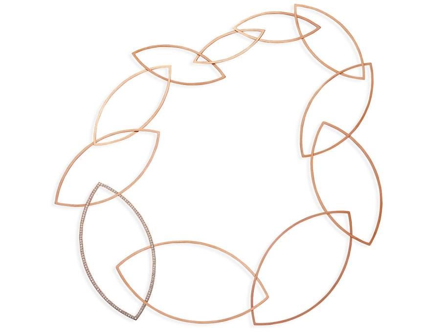  Collier Spitzbogenkette 1,36ct Rotgold  Classic Red