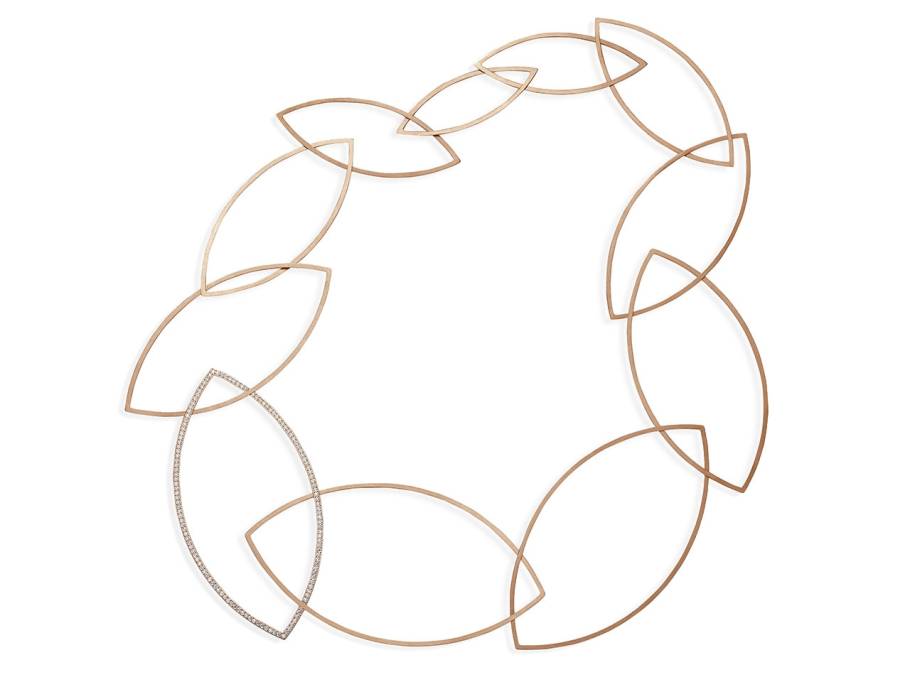  Collier Spitzbogenkette 1,36ct Weißgold  Rosewood