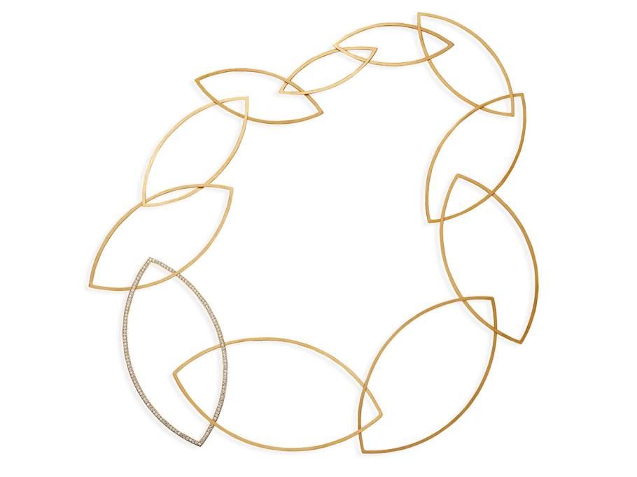  Collier Spitzbogenkette 1,36ct Gelbgold  Classic Yellow