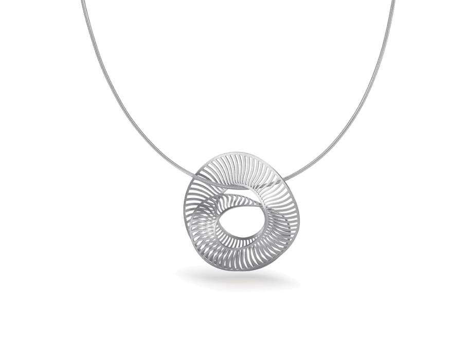 Mirage Loop Anhänger rund 35mm Platin