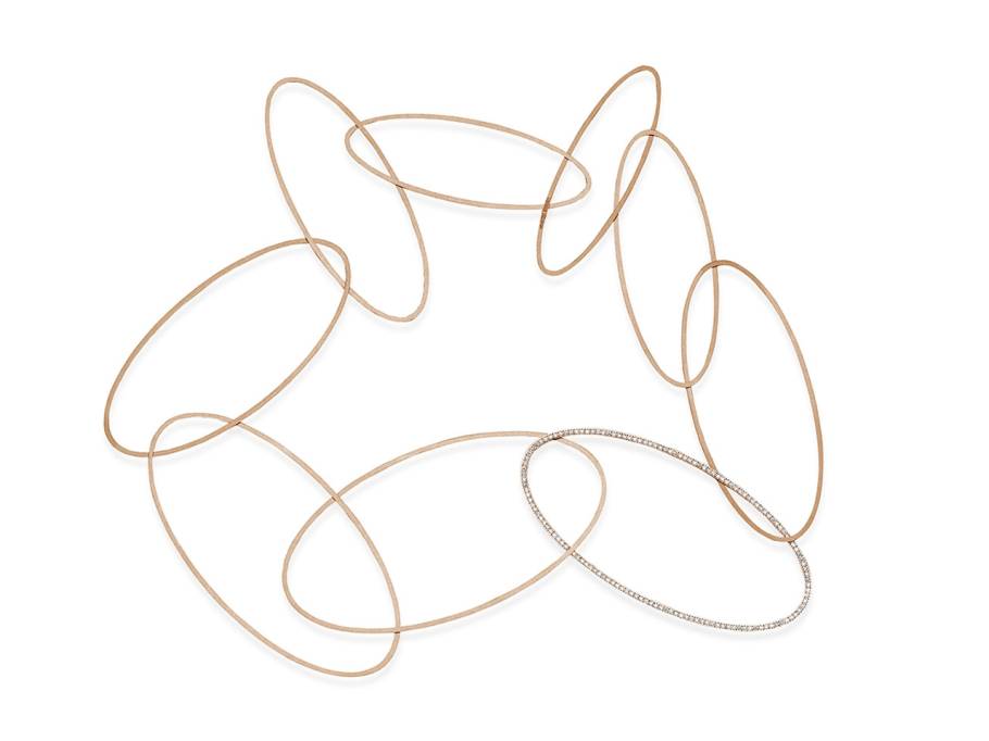 Collier Bogenkette 1,38ct Weißgold Rosewood