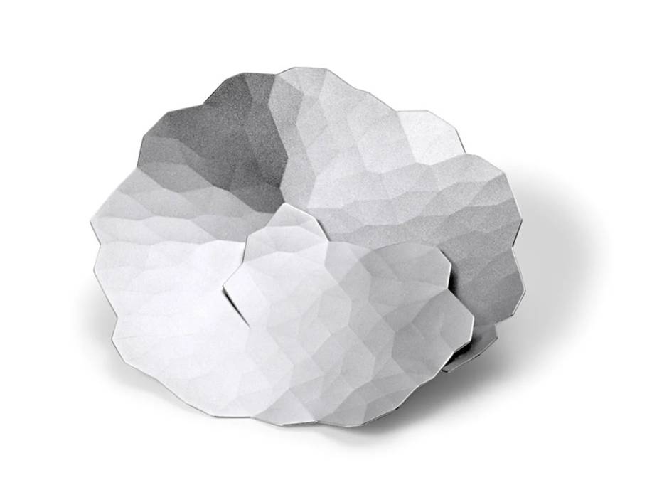 Topia Brosche Rund Platin