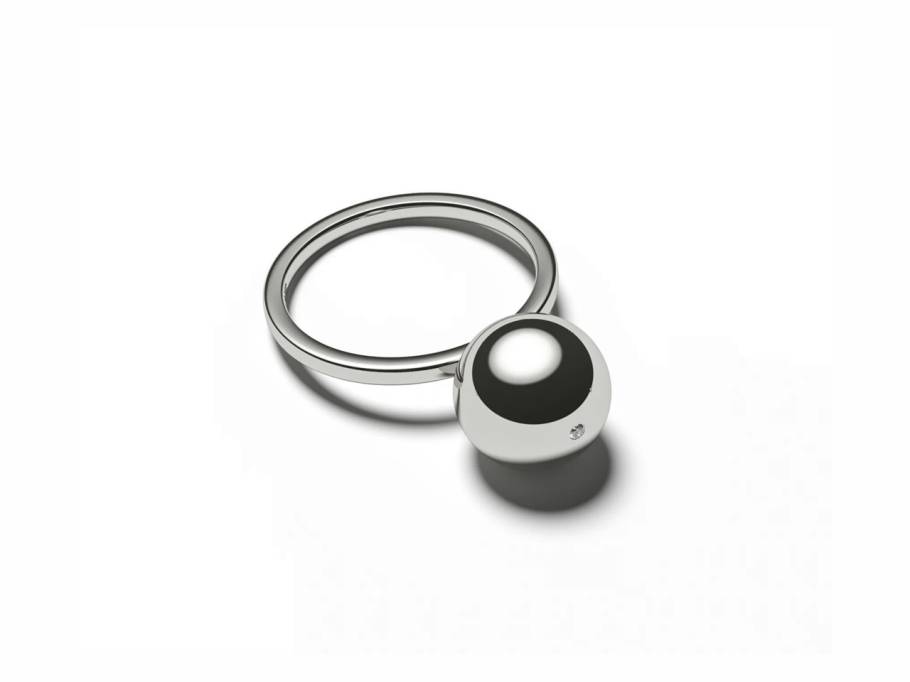 Now Galaxy  Ring 10mm Lava poliert mit Brillant