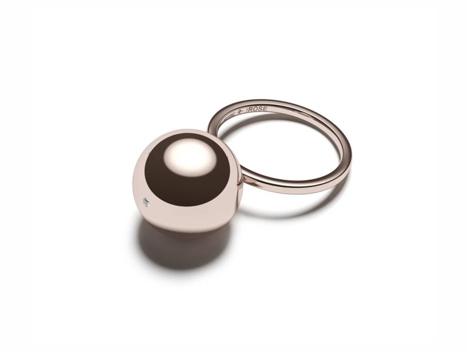 Now Galaxy  Ring 14mm Rose poliert mit Brillant