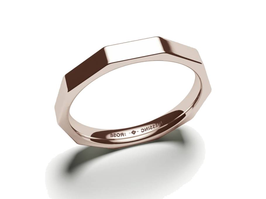 Now Facet Ring 3mm Rose