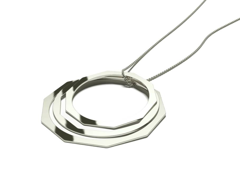 Now Facet Anhänger 43mm Lime