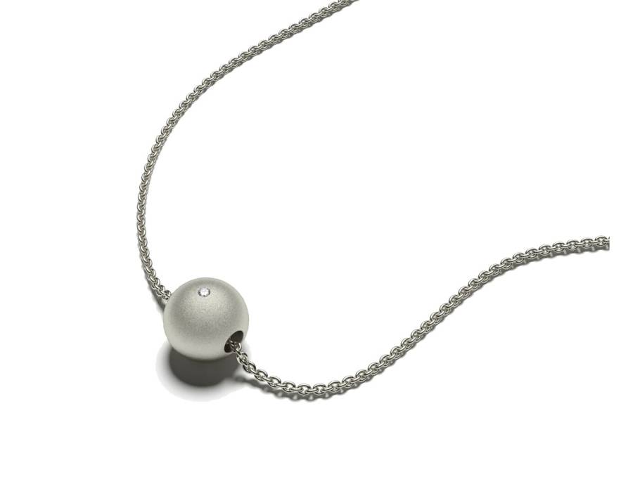 Now Galaxy Anhänger  7mm Lime mattiert mit Brillant