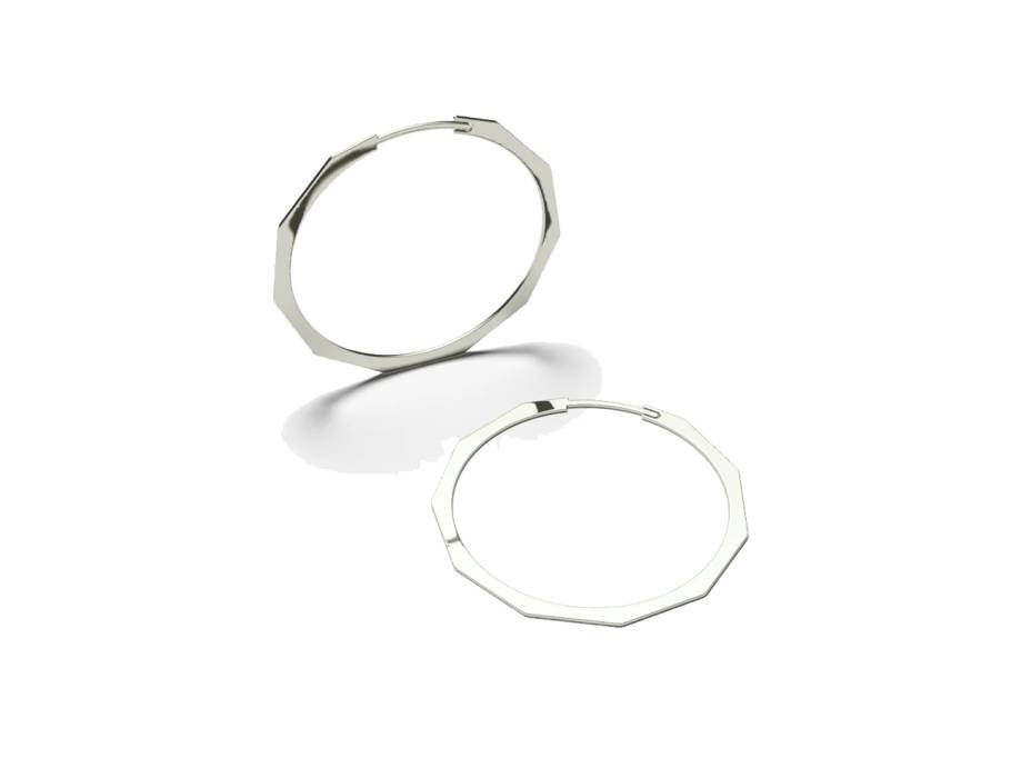 Now Facet Creolen 40mm Lime