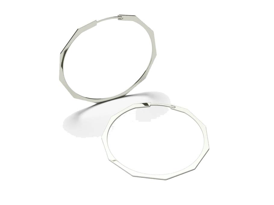 Now Facet Creolen 50mm Lime