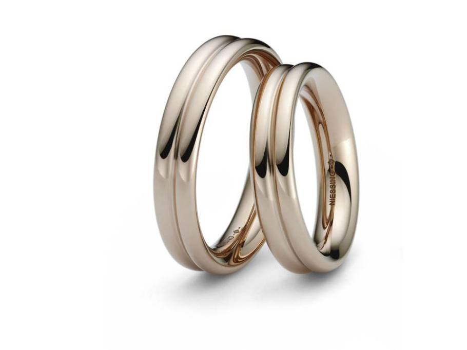 Ring Herz 4,0 mm Weißgold grau 