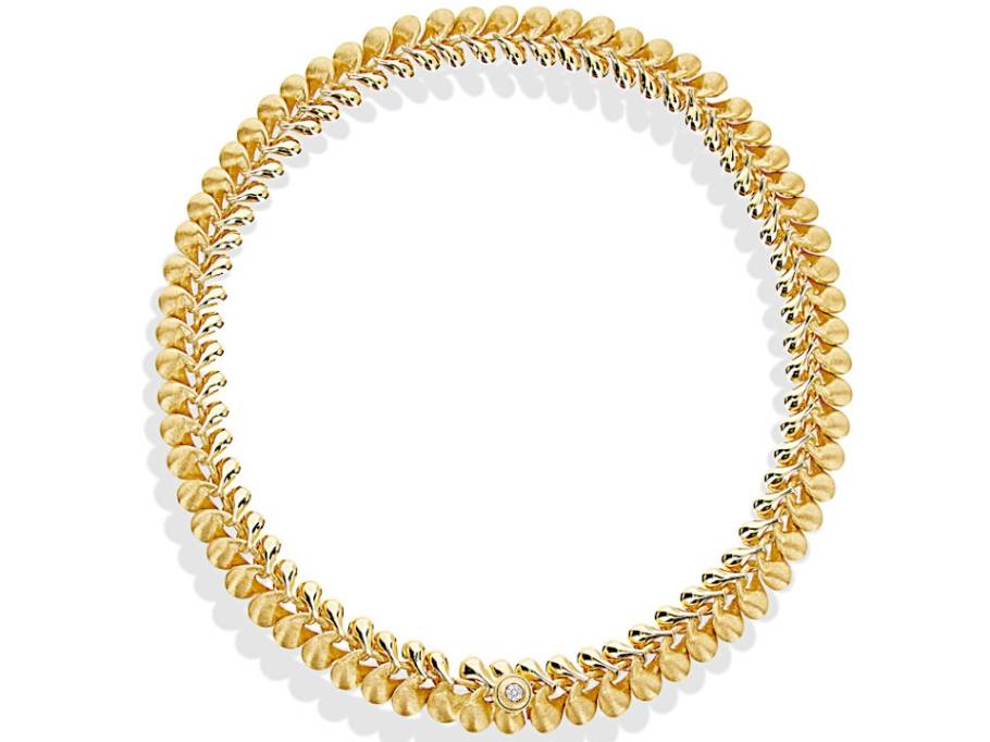 Trasformista Collier Gelbgold Tropfenelemente
