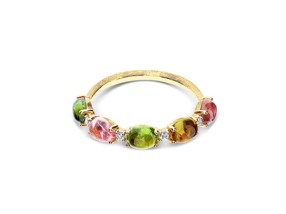Dancing in the Rain Tourmalines Ring Gelbgold Turmalin bunt